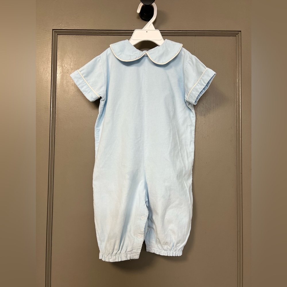 BeeHave Blue Corduroy Dress Romper 12M